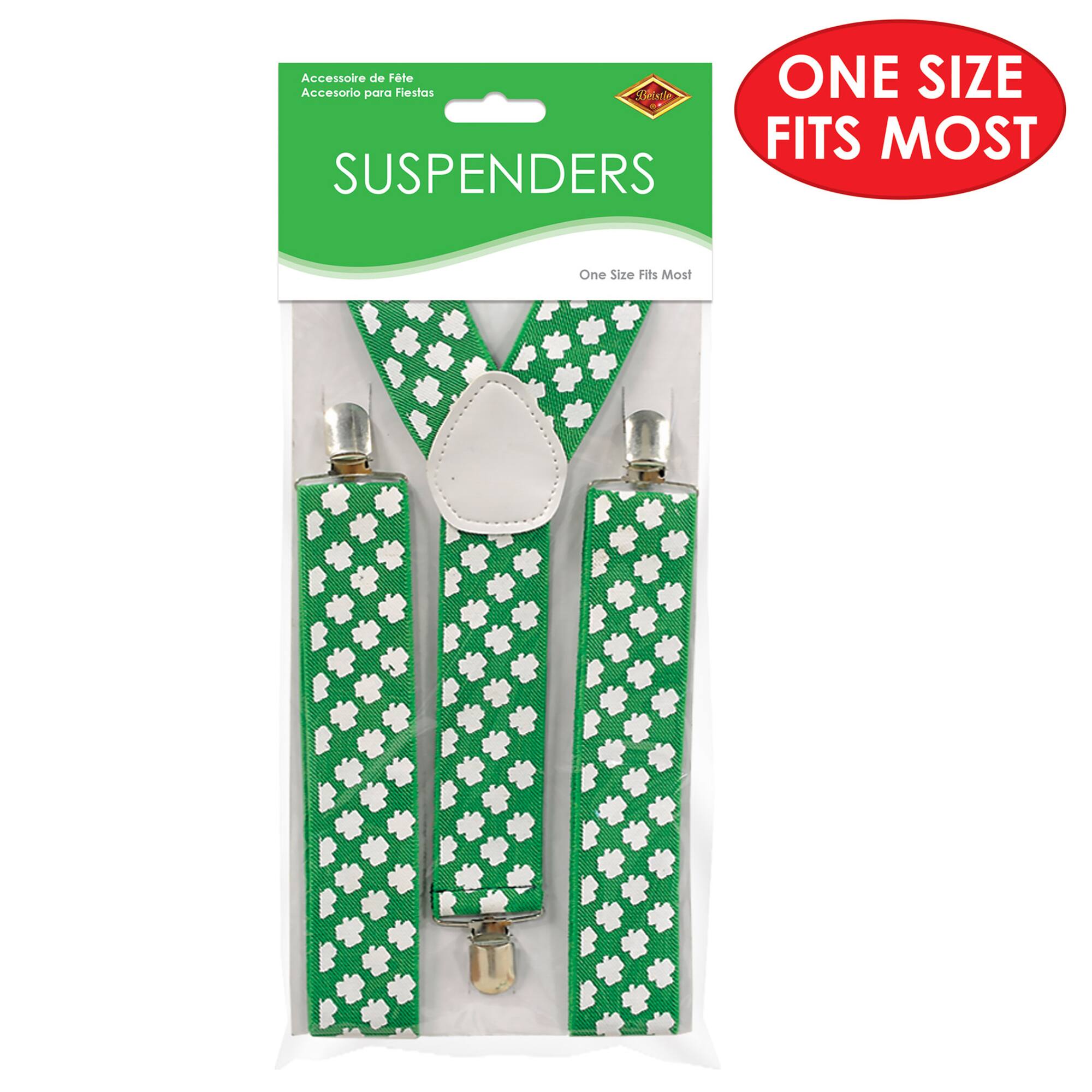 Beistle Shamrock Adjustable Suspenders